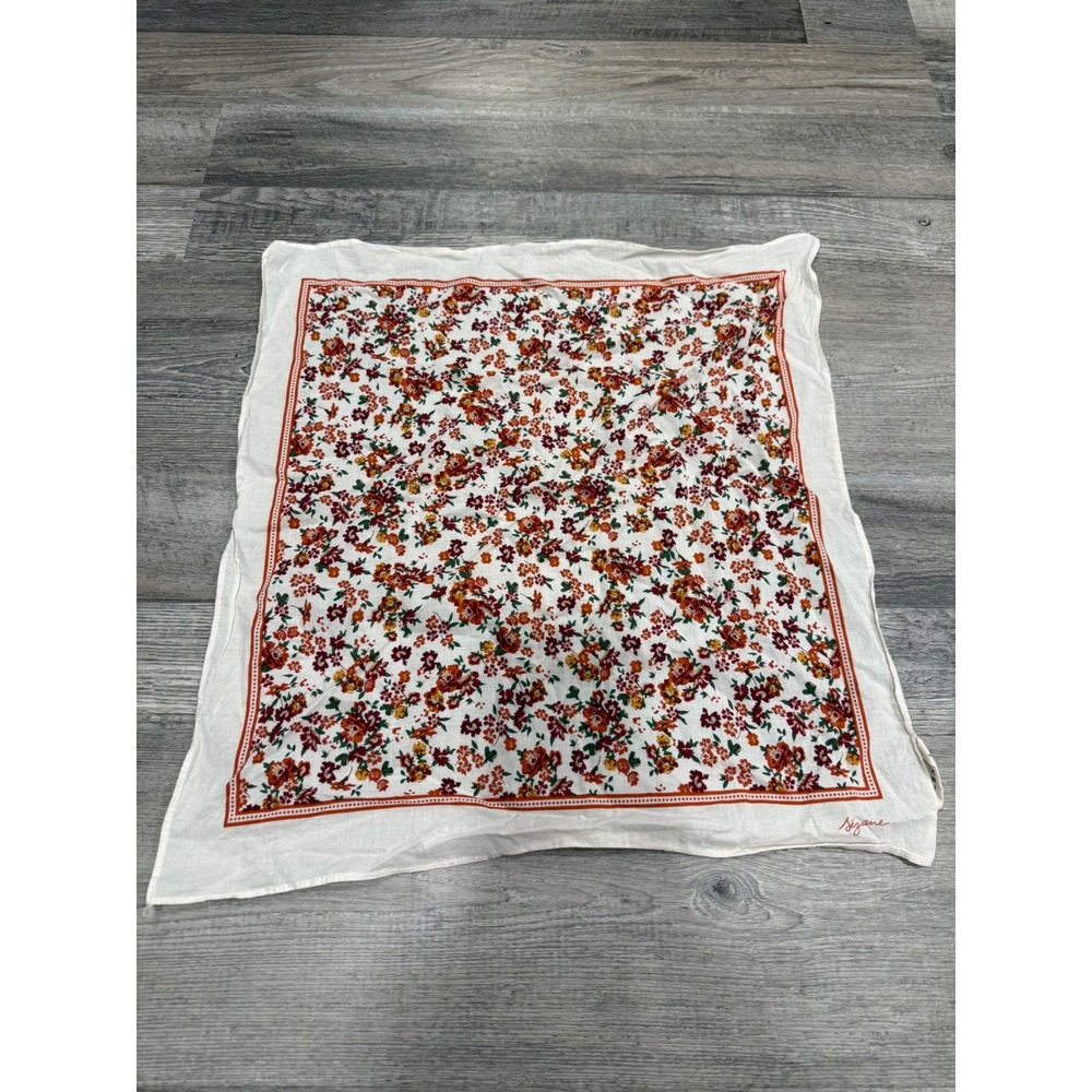 Sezane Gaston Cotton Floral Print Square Scarf Handkerchief